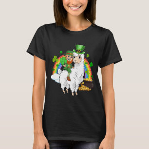 Leprechaun Ride Llama Alpaca  Saint Patricks Day T-Shirt