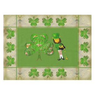 Leprechaun Shamrock "Happy St. Patrick's Tablecloth