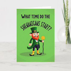 Leprechaun Shenanigans Start Time Card