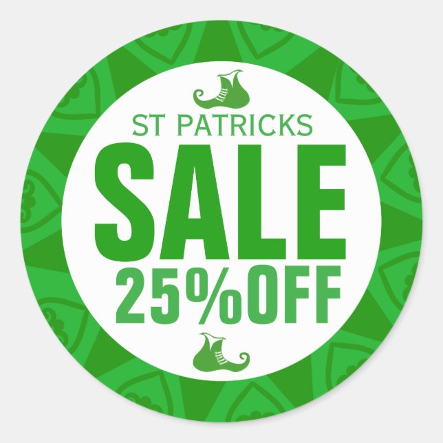 Leprechaun Shoe-St Patrick's Sale Sticker (Front)