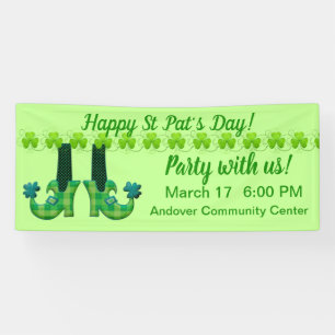 Leprechaun Shoes St Patrick's Day Banner
