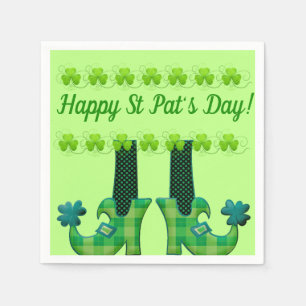 Leprechaun Shoes St Patrick's Day Napkin
