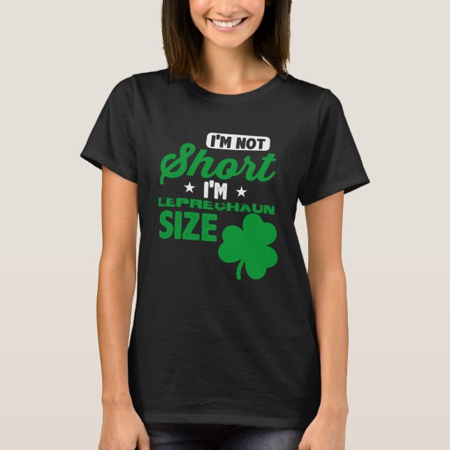 Leprechaun Short Person St Patricks Day  Drinking  T-Shirt (Front)