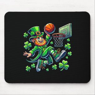 Leprechaun Sketll Dunk St Patricks Day Boys Men Sp Mouse Mat