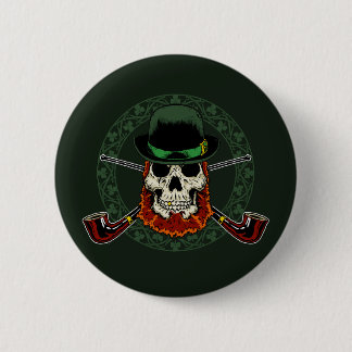Leprechaun Skull Button