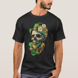Leprechaun Skull St Paddys Metal Irish St Patricks T-Shirt