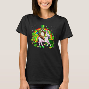 Leprechaun Sloth Riding Unicorn Saint Patrick's Da T-Shirt