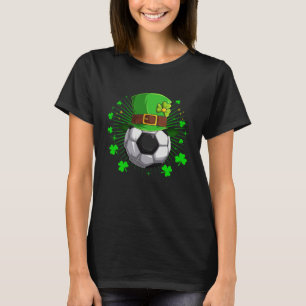 Leprechaun Soccer St Patricks Day Shamrock Boys Ki T-Shirt