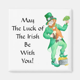 Leprechaun Square Magnet