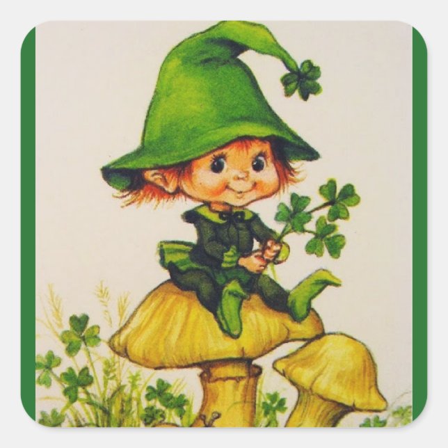 Leprechaun Square Sticker (Front)