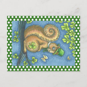 LEPRECHAUN SQUIRREL, ST. PATRICK'S DAY POSTCARD