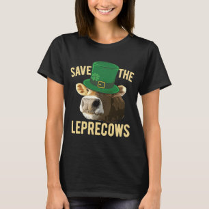 Leprechaun St Patricks Day Cow Humour Cow T-Shirt