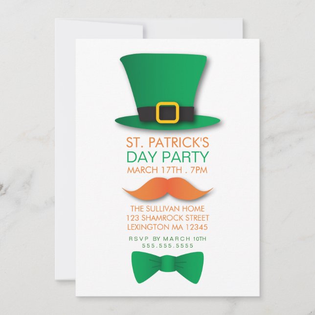 Leprechaun St. Patrick's Day Invitation (Front)