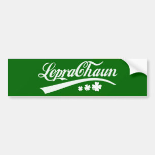 Leprechaun St Patricks Day Irish Shamrock Bumper Sticker