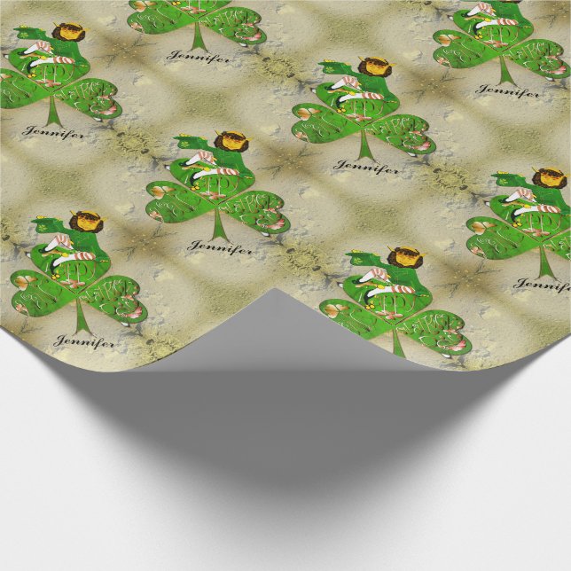Leprechaun St. Patrick's Day Wrapping Paper (Corner)