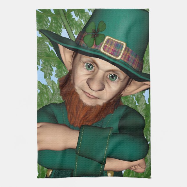 Leprechaun Tea Towel (Vertical)