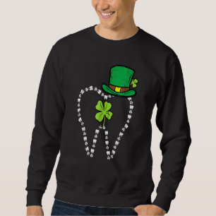 Leprechaun Tooth Shamrock St Patrick Day Dentist D Sweatshirt