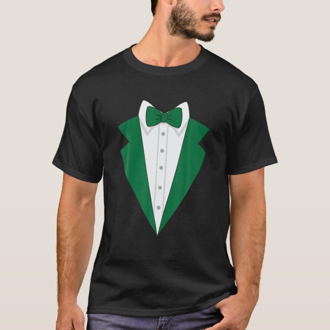 Leprechaun Tuxedo St Patrick's Day Irish Paddy Cos T-Shirt (Front)
