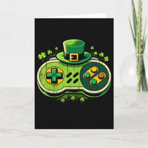 Leprechaun Video Game Controller St. Paddys Gamer  Card