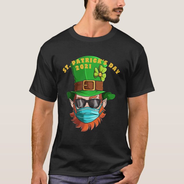 Leprechaun Wearing Mask Saint Patrick s Day Women T-Shirt (Front)