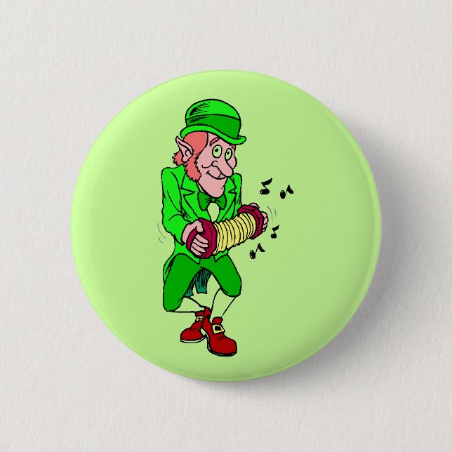 Leprechaun with Accordian Button (Front)