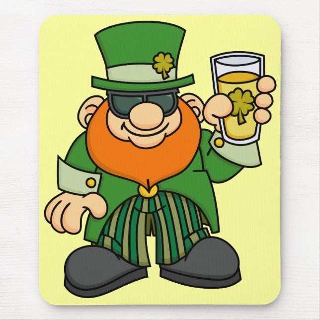 Leprechaun with Beer Mousepad (Front)