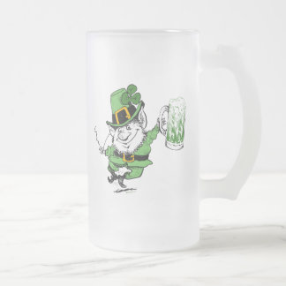Leprechaun with Beer Mugs