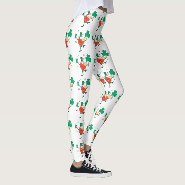 Leprechaun With Beer St. Patricks Leggings (Right)