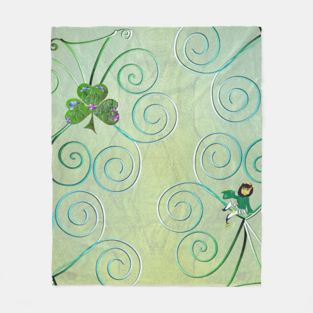 Leprechaun Women's  Fleece Blanket (Front)