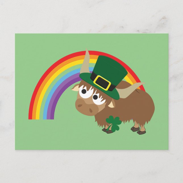 Leprechaun Yak Postcard (Front)