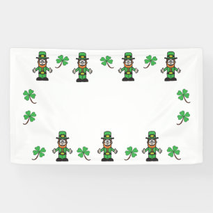 Leprechauns and Shamrocks Banner