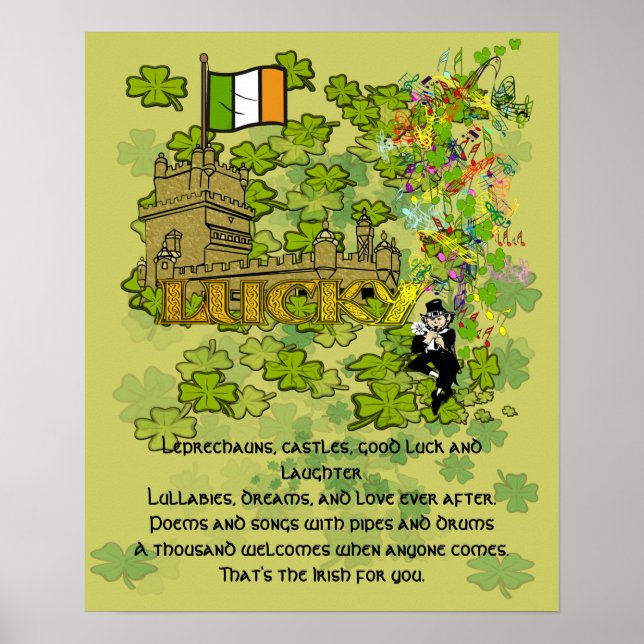 Leprechauns, Castles, Good Luck and Laughter Poster (Front)
