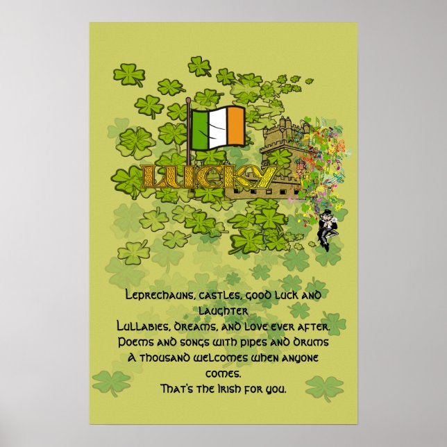 Leprechauns, Castles, Good Luck and Laughter Poster (Front)