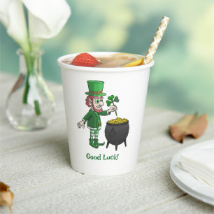 Leprechauns Good Luck Paper Cups