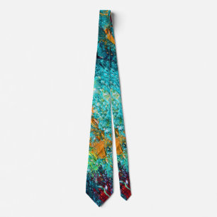 "Leprechaun's Koi Pool” Painting Tie