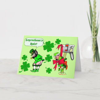 Leprechauns Rule St Pats Card