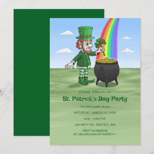 Leprechauns St. Patrick's day party Invitation