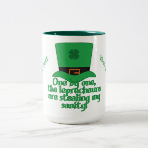 Leprechauns Stealing Sanity custom mugs