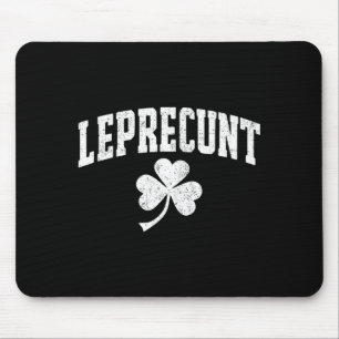 Leprecunt y2k st patricks day irish funny shamrock mouse mat
