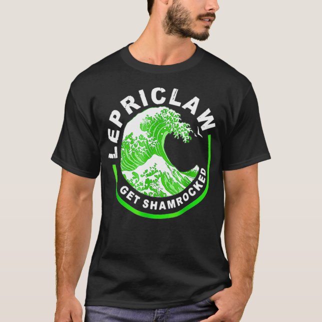 Lepriclaw Get Shamrocked Drinking St Patricks T-Shirt (Front)