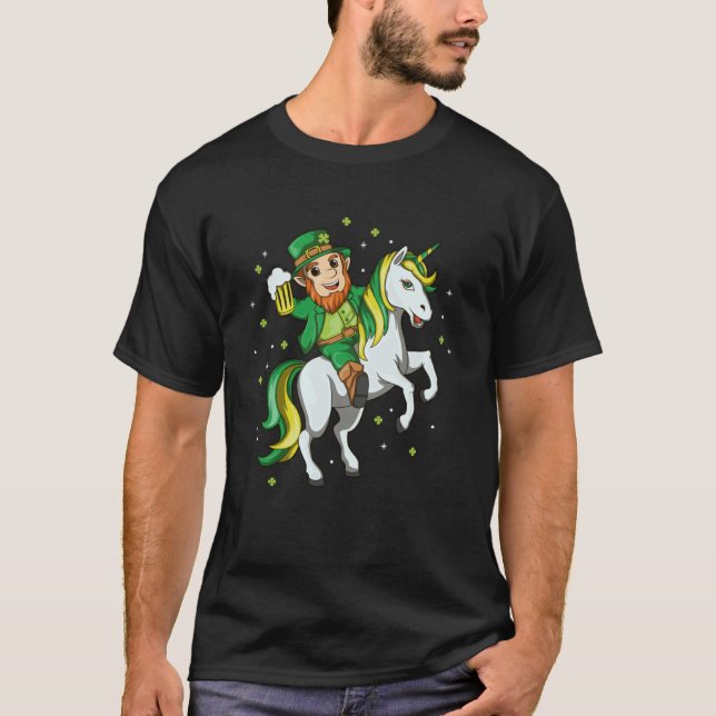 Lepricorn Irish Unicorn St Patrick s Day  Leprecha T-Shirt (Front)