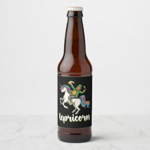 Lepricorn Leprechaun Unicorn St Patrick's Day Beer Bottle Label