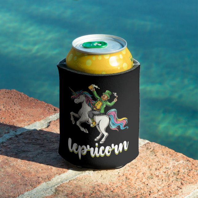 Lepricorn Leprechaun Unicorn St Patrick's Day Can Cooler (In Situ Pool)