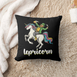Lepricorn Leprechaun Unicorn St Patrick's Day Cushion