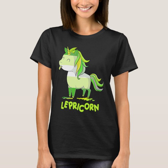 Lepricorn Leprechaun Unicorn  St Patricks Day Girl T-Shirt (Front)