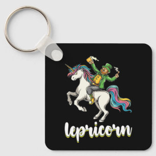 Lepricorn Leprechaun Unicorn St Patrick's Day Key Ring