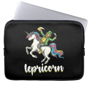 Lepricorn Leprechaun Unicorn St Patrick's Day Laptop Sleeve