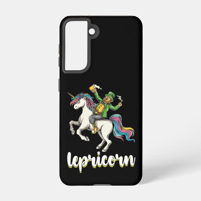Lepricorn Leprechaun Unicorn St Patrick's Day Samsung Galaxy S21 Case (Back)