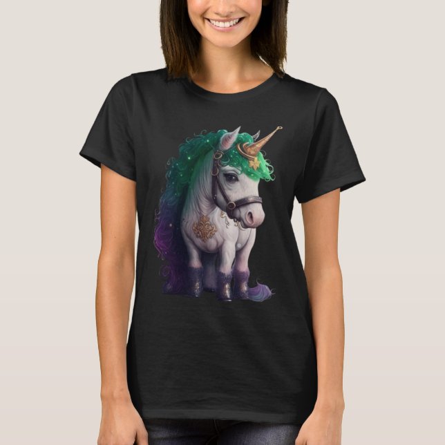 Lepricorn Unicorn Kids Girls Lucky St Patricks Day T-Shirt (Front)