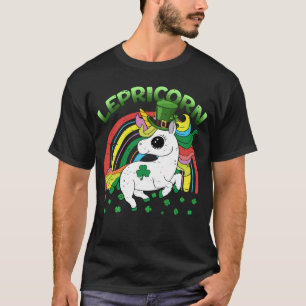 Lepricorn Unicorn St Patricks Day  Kids Girls Luck T-Shirt